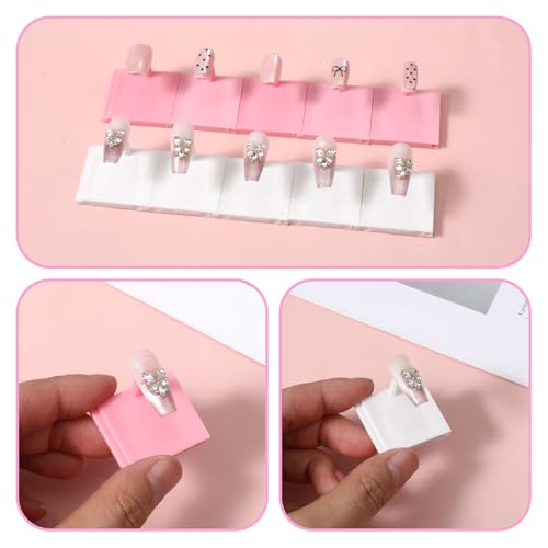 20 Pcs Nail Tip Display Stands for Nail Art Practice Manicure DIY Salon