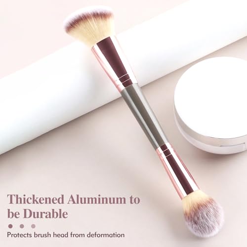 Dual-Ended Angled Blush Brush Set - 3PCS for Contouring & Highlighting