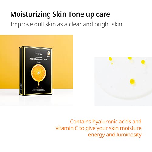 JMsolution Glory Aqua Vitamin C Mask - Brightening Sheet Mask (10 Sheets)