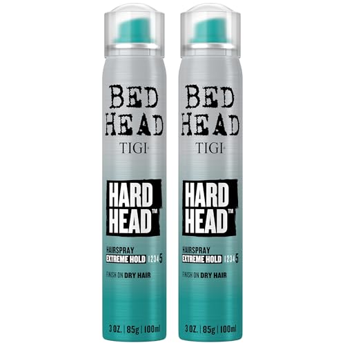 TIGI Bed Head Hard Head Extreme Hold Hairspray, 3 oz Travel Size (2-Pack)
