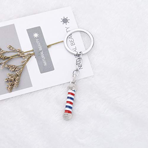 Barber Shop Keychain Pendant Necklace - Hair Stylist Gift