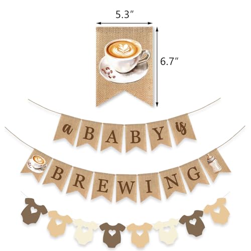 A Baby Is Brewing Banner - Coffee Bean Baby Shower Decoration