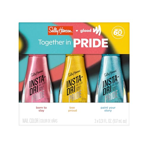Sally Hansen Insta-Dri Pride Nail Polish Set - Pansexual Trio 3-Pack
