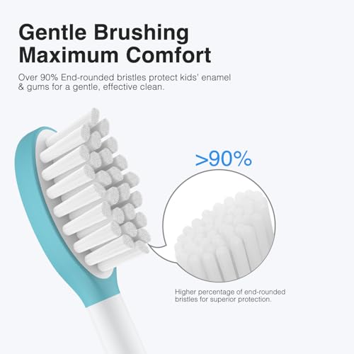 Boclengo Kids Replacement Toothbrush Heads for Philips Sonicare (Ages 7-12) - 10 Pack