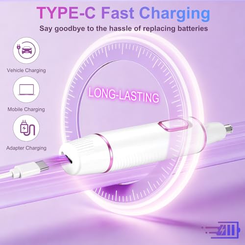 Nose Hair Trimmer for Women,USB Rechargeable Ear and Nose Trimmer,2026 Professiona 2 in 1 Painless Eyebrow & Facial Hair Trimmer Remover,IPX7 Waterproof,Portable Nasal Hair Clipper,Dual-Edge Blades