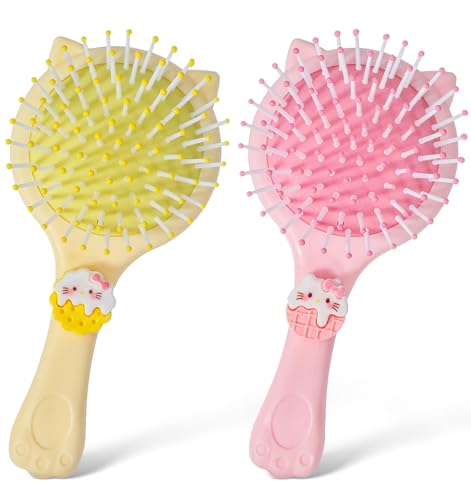 Toddler Hair Brush Set - 2Pcs Cat Paw Detangler Brushes for Kids