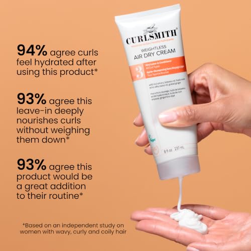 CURLSMITH Weightless Air Dry Cream – Leave In Conditioner for Curly Hair