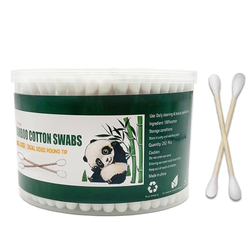 XL Bamboo Cotton Swabs - 252 Count Jumbo Cotton Buds