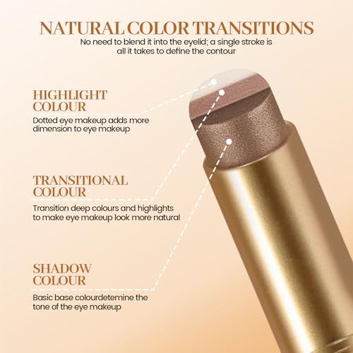 LuLuTone 3-Color Gradient Eyeshadow Stick - Long Lasting & Waterproof