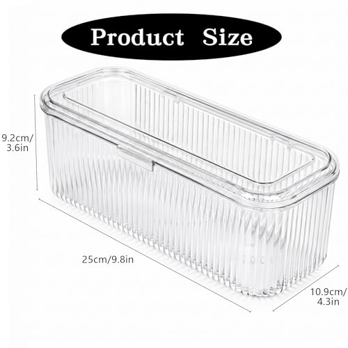 Legrape Clear Makeup Brush Holder Organizer with Lid for Vanity & Travel