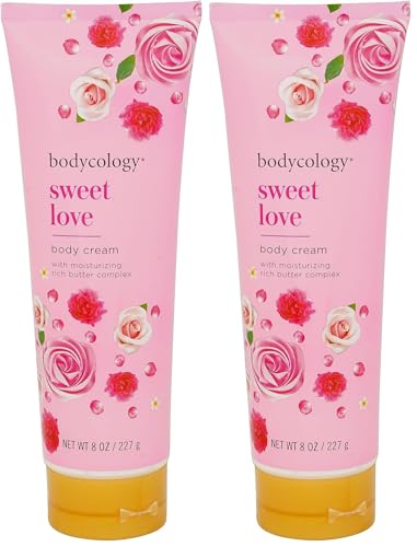 Bodycology Sweet Love Nourishing Body Cream with Shea Butter, 8 oz (Pack of 2)