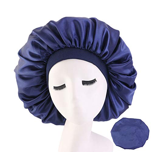 U Brands Extra Large Satin Sleep Cap - Jumbo 6 Pack with Elastic Band