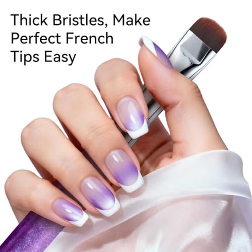 GSWOI French Tip Nail Brush & Clean Up Tool for Professional Manicure