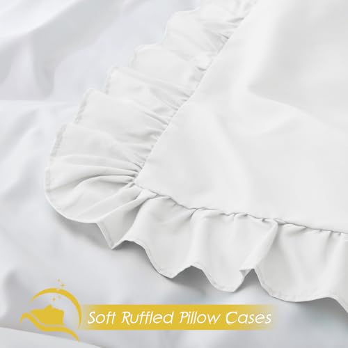 Ruffled Body Pillow Case 20"x54" - Soft Microfiber Cover