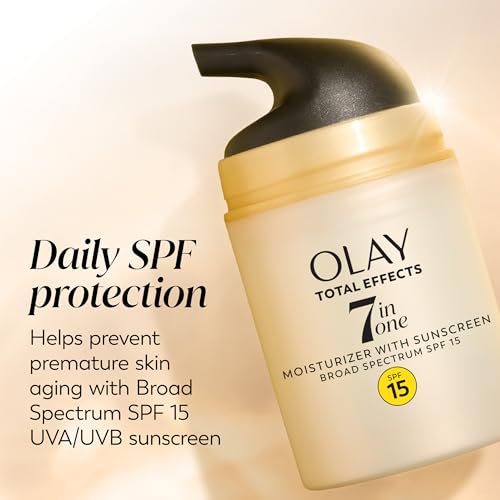 Olay Total Effects 7-in-1 Anti-Aging Face Moisturizer, Fragrance-Free SPF 15