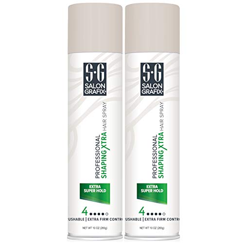Salon Grafix Extra Super Hold Hairspray - 10 oz (2 Pack)