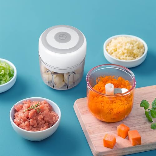 ThomsMait Electric Garlic Chopper - 30W USB Rechargeable Mini Food Processor