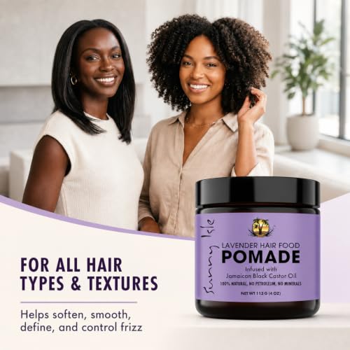 Sunny Isle Lavender Jamaican Black Castor Oil Hair Food Pomade 4oz - Moisturizes & Strengthens Dry Hair