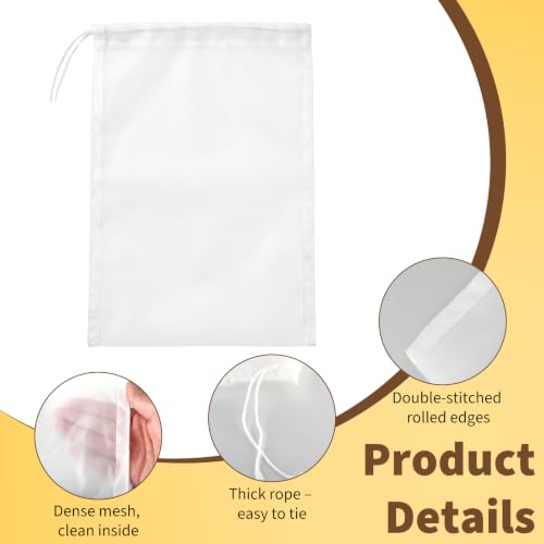 Fevbcnrj 10 Pack Reusable Juicer Bags for Cast Iron Juicer, 9.84 x 13.78 Inch