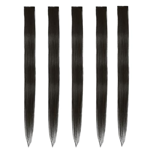 Natural Black Clip In Hair Extensions - 18 Inch Remy Human Hair (5pcs)