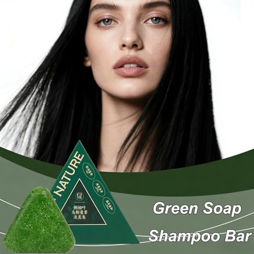 NovaCharm Herbal Solid Shampoo Bar - 120g Triangle Cleansing Soap (2 Pack)