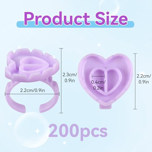 200PCS Disposable Eyelash Extension Glue Cups - Hygienic & Easy to Use