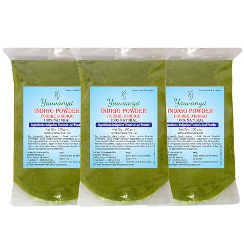 100% Natural Indigo Powder for Hair Color - 300g (Vegan, Chemical-Free)