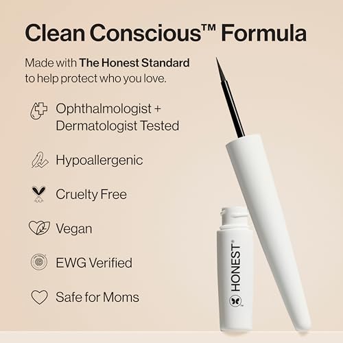 Honest Beauty Liquid Eyeliner - Hypoallergenic, Vegan, Black