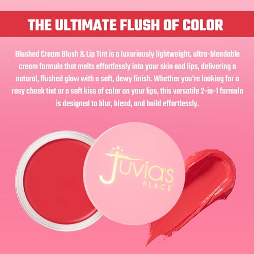 Juvia's Place Blushed Cream Blush Wild Rose - 2-in-1 Cheek & Lip Makeup