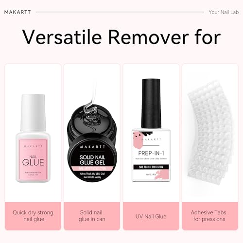 Makartt Acetone-Free Nail Glue Remover with Vitamin E - 30ML