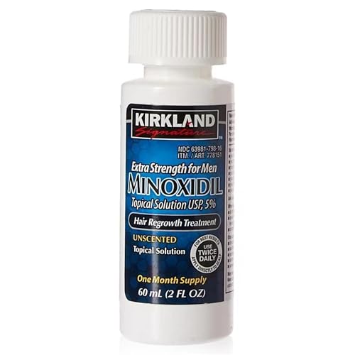 Kirkland Minoxidil 5% Hair Regrowth Solution for Men, 1-Month Supply