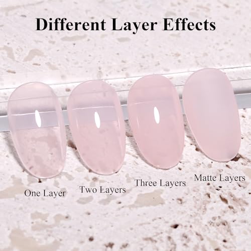 Milky Pink Jelly Gel Nail Polish 10ML - Sheer Glassy Finish