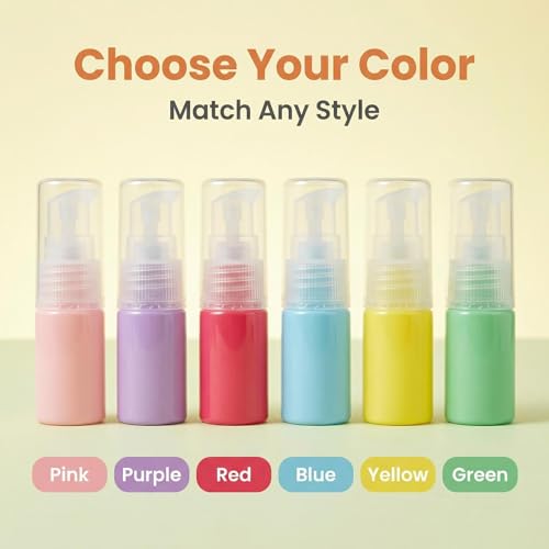 Elandy 6PCS 10ml Plastic Empty Lotion Pump Bottles - Travel Cosmetic Containers