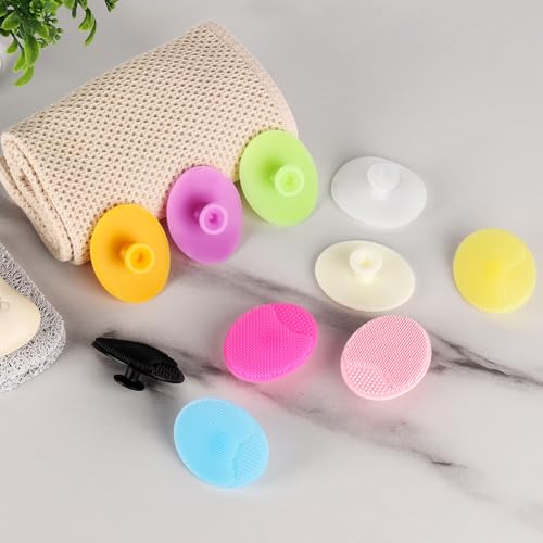 10-Pack Silicone Face Scrubber with Suction Handle for Deep Cleansing