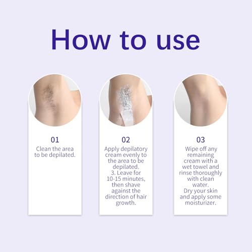 Hair Removal Cream for Women, Painless Depilatory Cream Removes Hair from Legs, Arms, Underarms, Stomach, and Bikini Line with Spatula