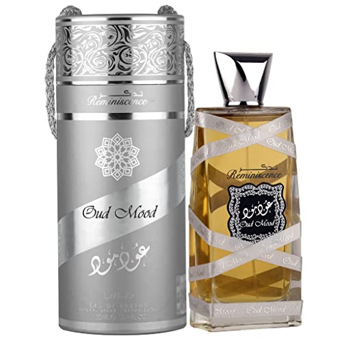 Lattafa Oud Mood Reminiscence Eau de Parfum Spray 3.4 Fl Oz - Amber Wood