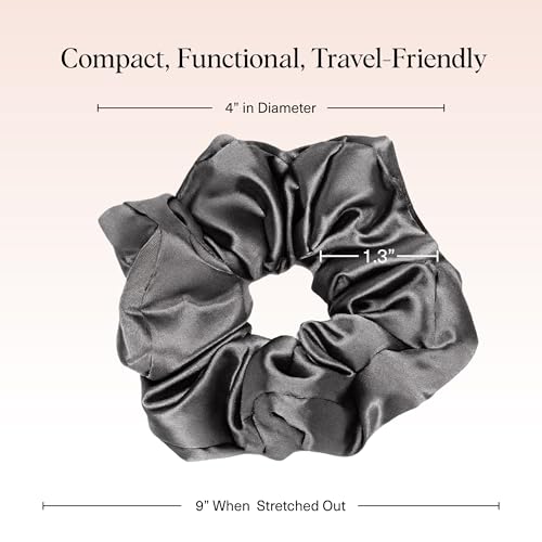 Kitsch Satin Scrunchies for Women - No Crease Hair Ties, 2pcs
