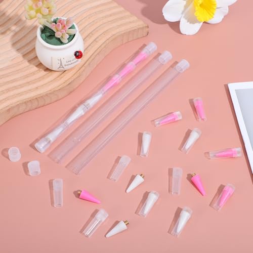 GEEHUA 18-Pack Purple Wax Pen Tips for Rhinestone Nail Art & Dotting Tools