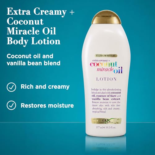OGX Extra Creamy Coconut Miracle Oil Body Lotion - 19.5 oz