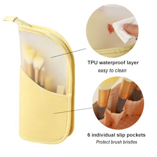 Portable Makeup Brush Organizer Bag - High Capacity Holder