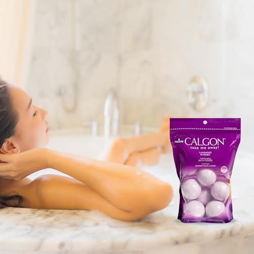 Calgon Lavender & Honey Bath Fizzies - 8 Piece Set for Relaxation