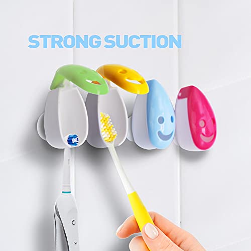 Portable Toothbrush Holder Cover - 6 Pack with Suction Cups