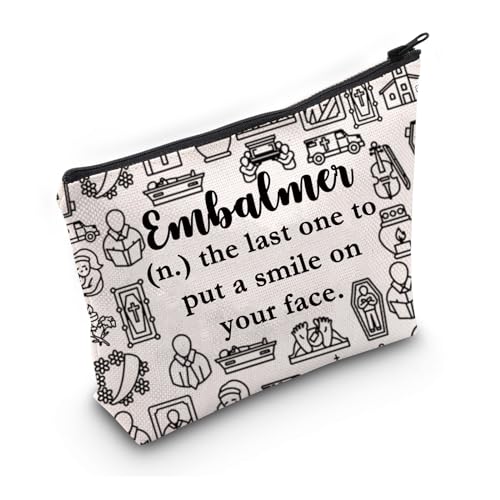 Embalmer Definition Canvas Makeup Bag - Funny Mortician Gift Pouch