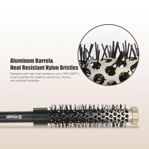 3-Piece Small Barrel Round Brush Set for Short Hair, Bangs, and Root Volume