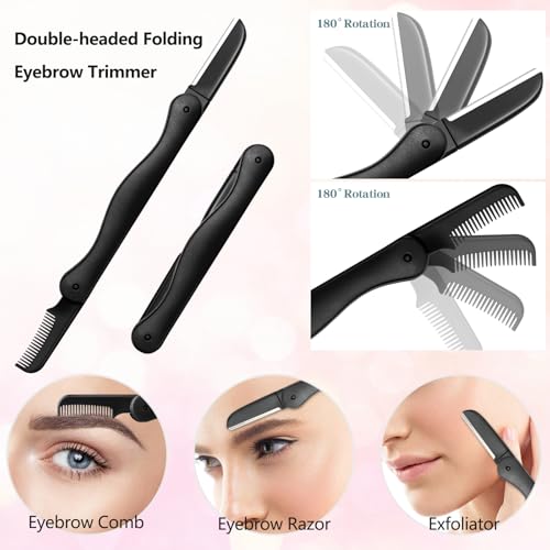 5-in-1 Eyebrow Grooming Kit for Men & Women - Razor, Scissors, Tweezers