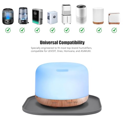 Universal Silicone Humidifier Drip Tray - 10.23" Leak-Proof Floor Protector