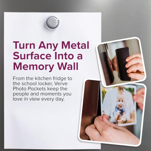 Magnetic Photo Pocket Frames - 10 Pack, 2.5x3.5 In, Clear Sleeve