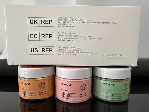 3-in-1 Clay Mask Set for Glowing Skin | Green Tea, Turmeric & Pink Clay 3.5oz