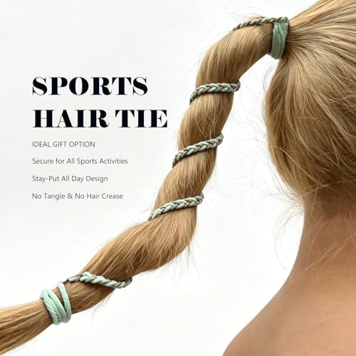 Colorful SISYOUP 3 Pack 25" Elastic Braided Spiral Ponytail Holders - No Damage for Long Thick Curly Hair