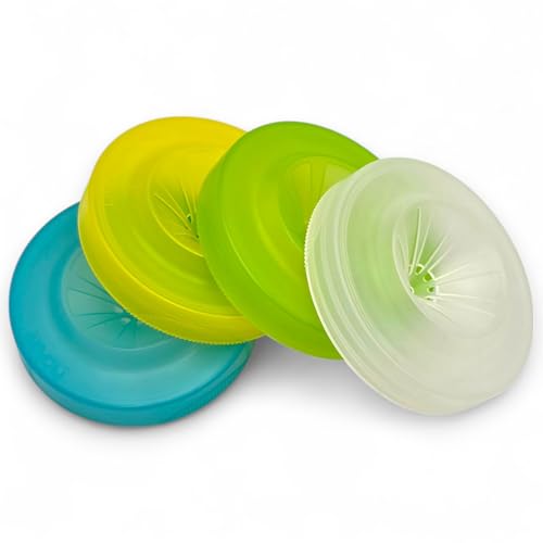 Fruit Fly Catching Lids for Wide Mouth Mason Jars - 4 Pack